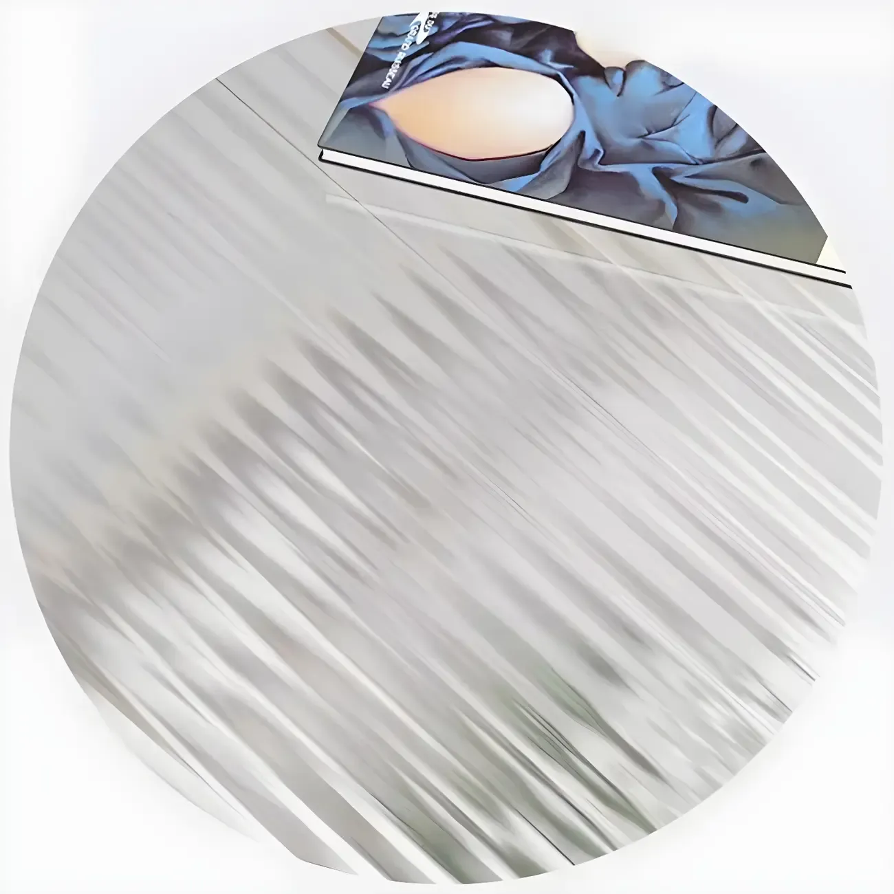 Modern Glass Black Round Coffee Table with Wheels Image - 12