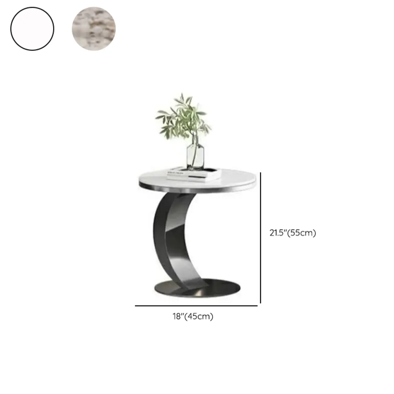 C-Shaped Small Round Coffee Table for the Balcony Image - 15 | homeyfad