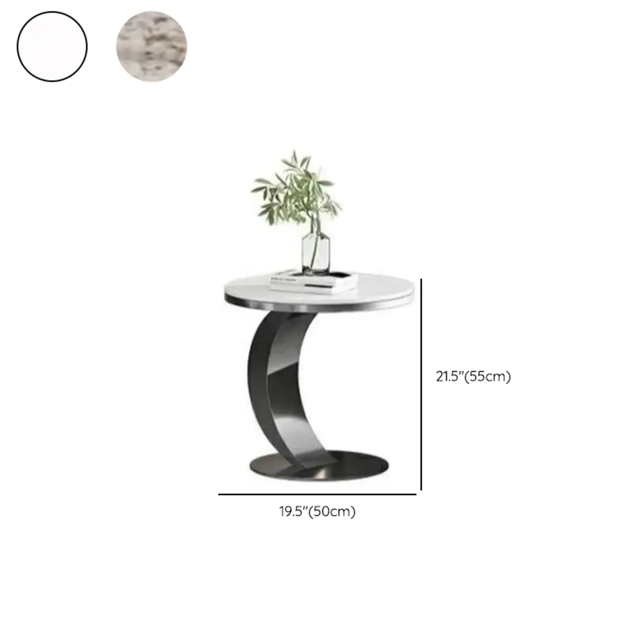 C-Shaped Small Round Coffee Table for the Balcony Image - 16 | homeyfad