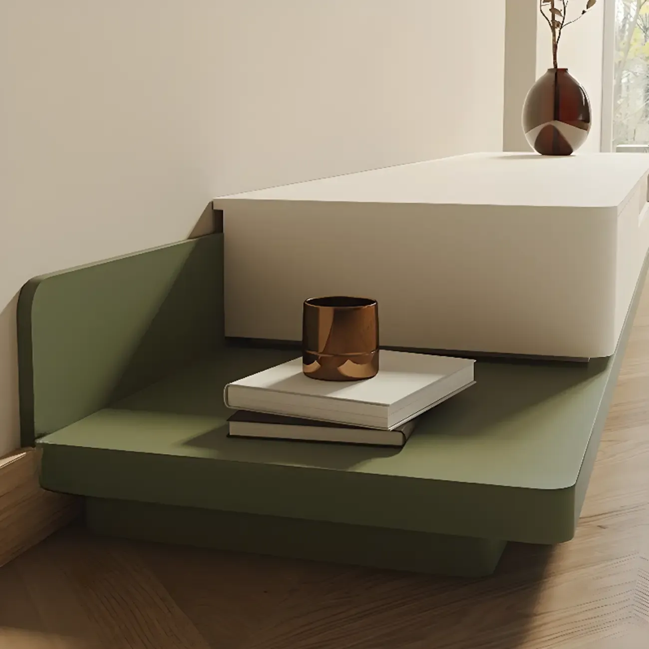 Durable Wooden TV Stand with Storage & Cable Management Image - 4