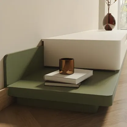 Durable Wooden TV Stand with Storage & Cable Management Image - 4