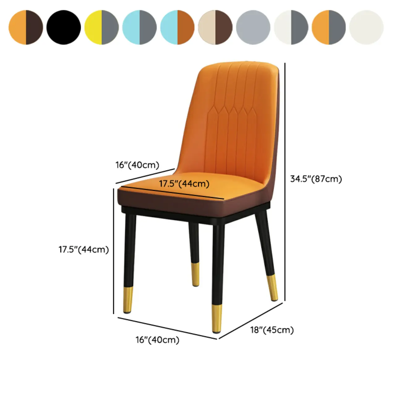 Trendy Faux Leather Upholstered Dining Chair High Back Armless Image - 32 | homeyfad