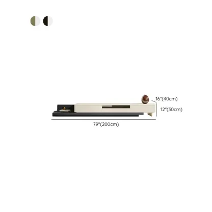 Durable Wooden TV Stand with Storage & Cable Management #size