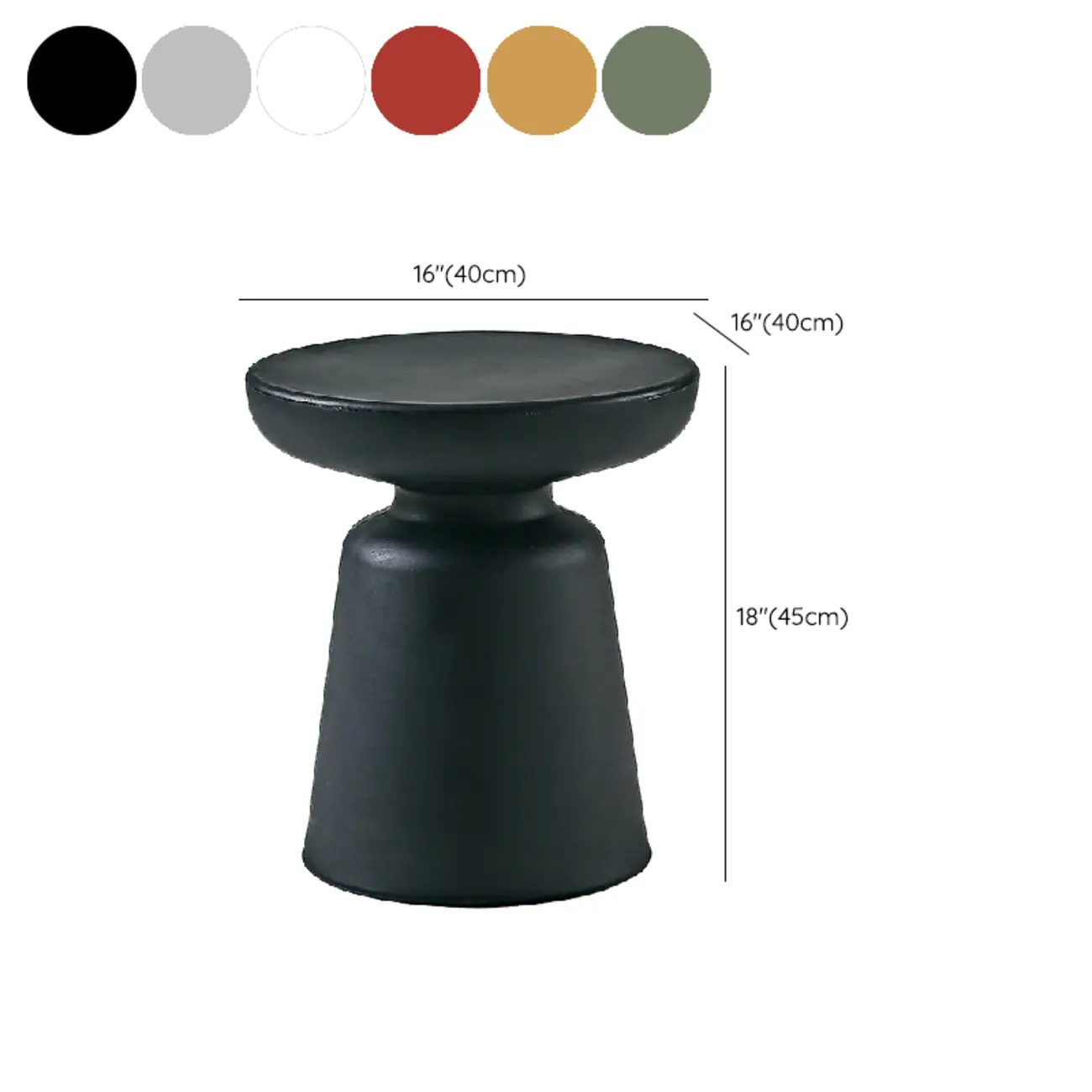 Nordic Round Matte Small Household Sofa Side Table #size | homeyfad