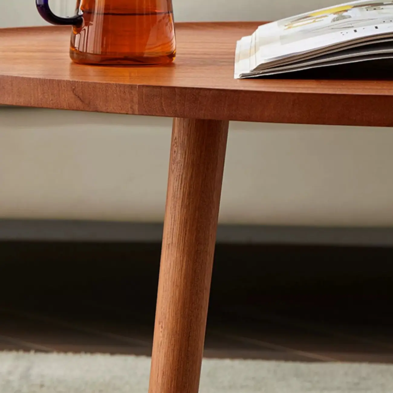 Modern Wooden Flower-Shaped Side Table for Living Room Image - 4 | homeyfad