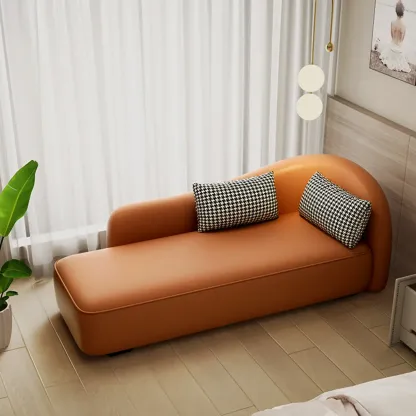 Modern Upholstered Reclining Chaise Chairs for Living Room with 2 Pillows Image - 3