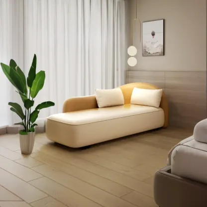 Modern Upholstered Reclining Chaise Chairs for Living Room with 2 Pillows Image - 6