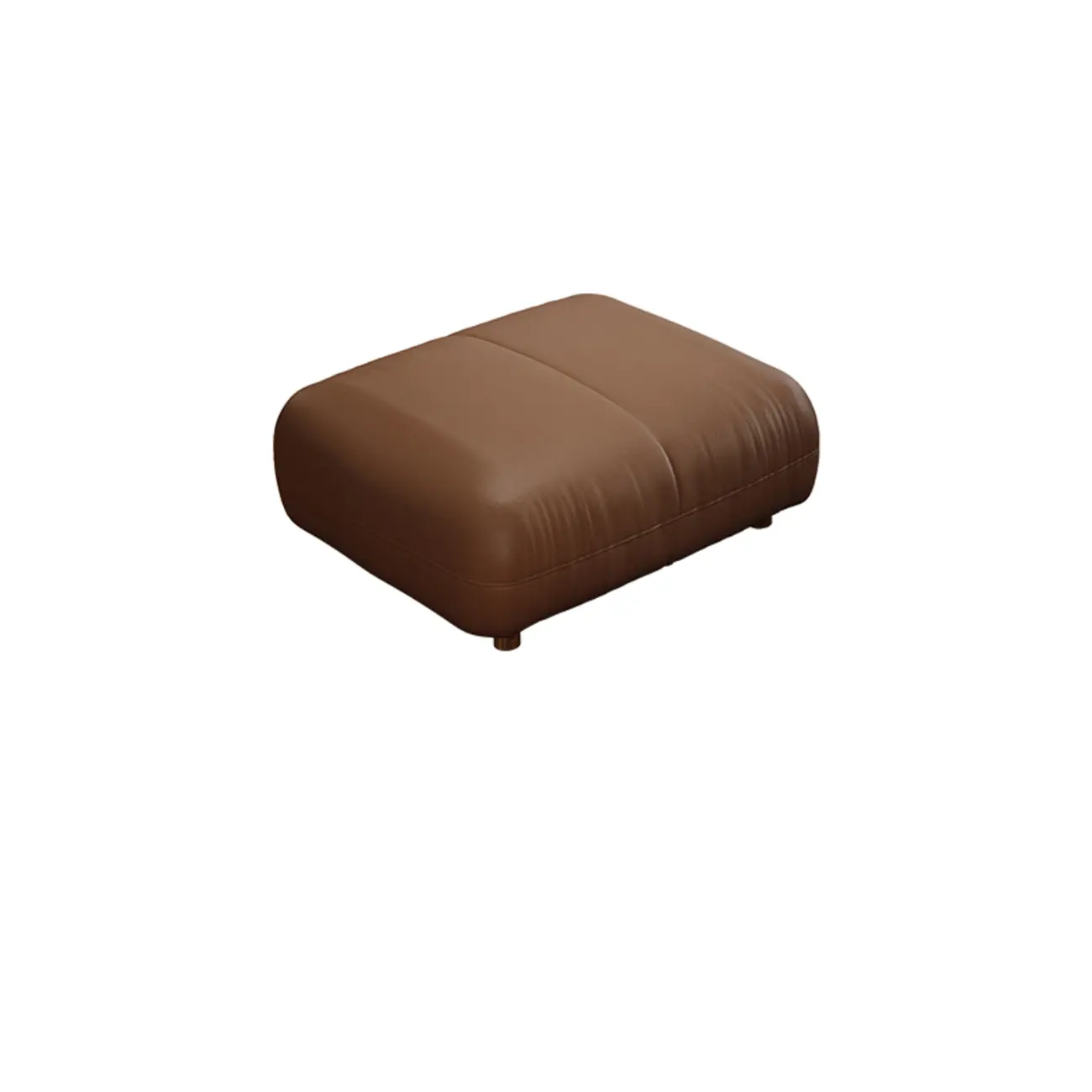 Modern Brown Genuine Leather Sofa with Sloped Arms  Image - 2 | homeyfad