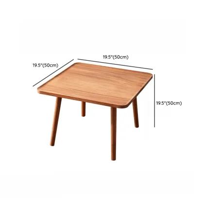 Modern Wooden Flower-Shaped Side Table for Living Room Image - 21