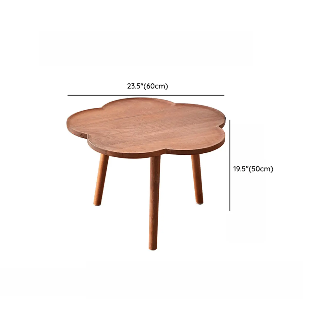 Modern Wooden Flower-Shaped Side Table for Living Room Image - 22 | homeyfad