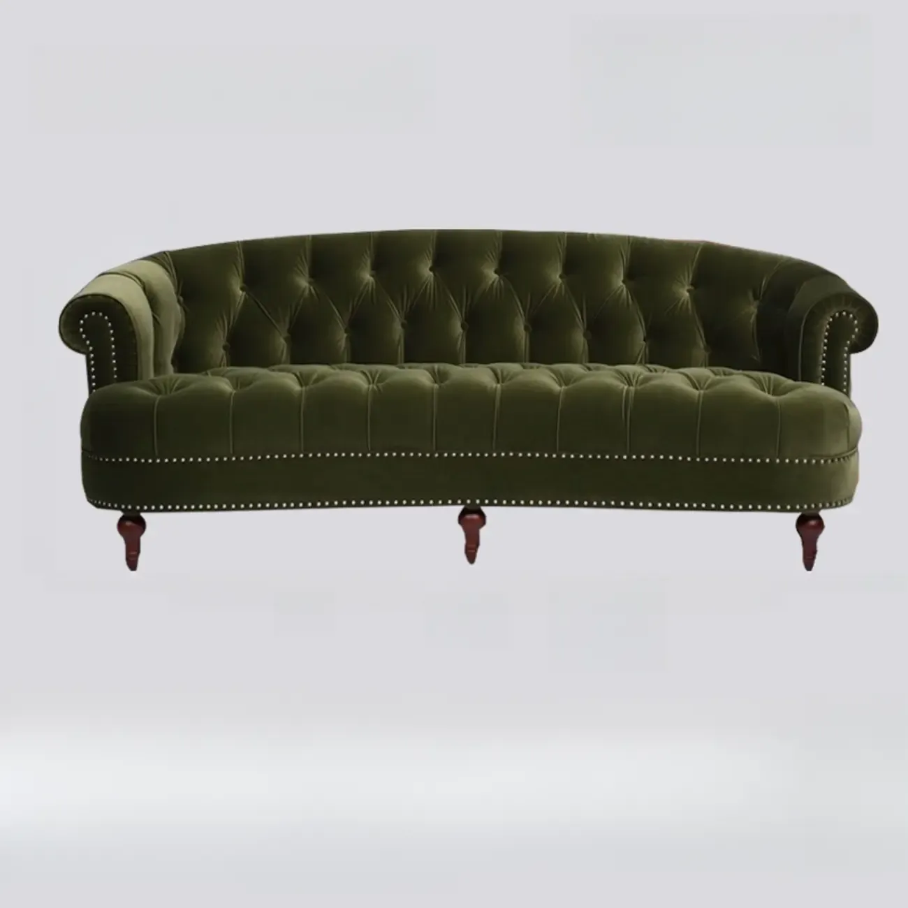 81.5" Classic Leather Flannel Loveseat 3 Seater Tuxedo Arm Sofa  Image - 5
