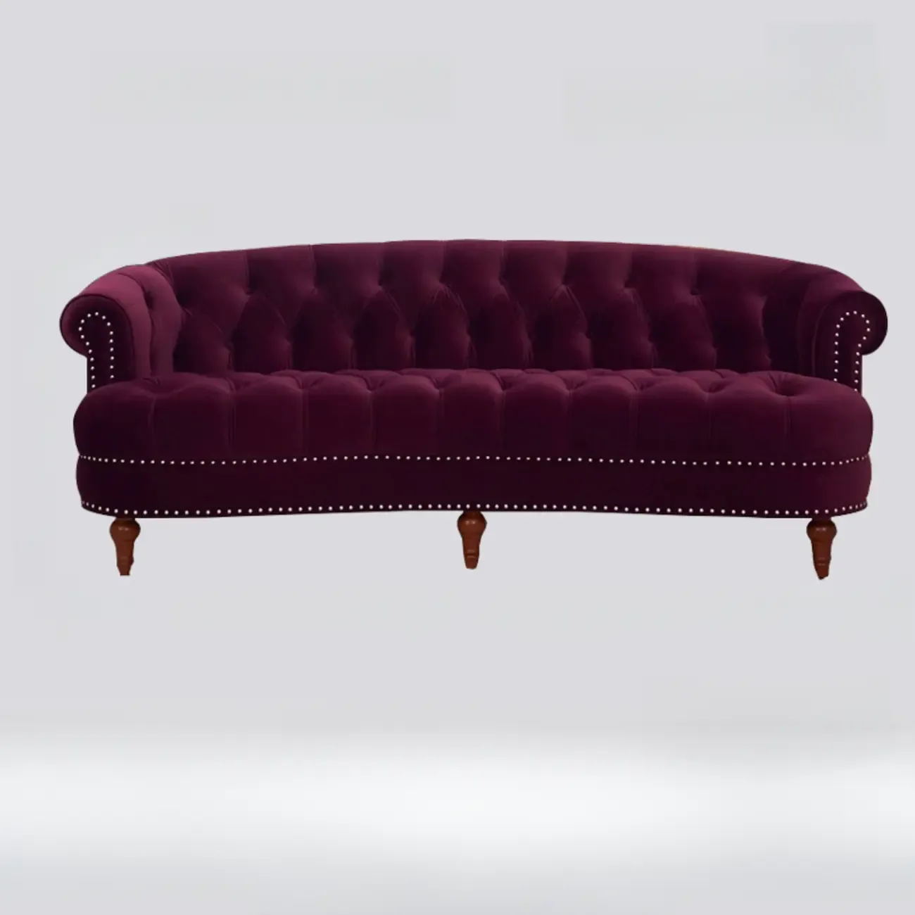 81.5" Classic Leather Flannel Loveseat 3 Seater Tuxedo Arm Sofa Image - 7