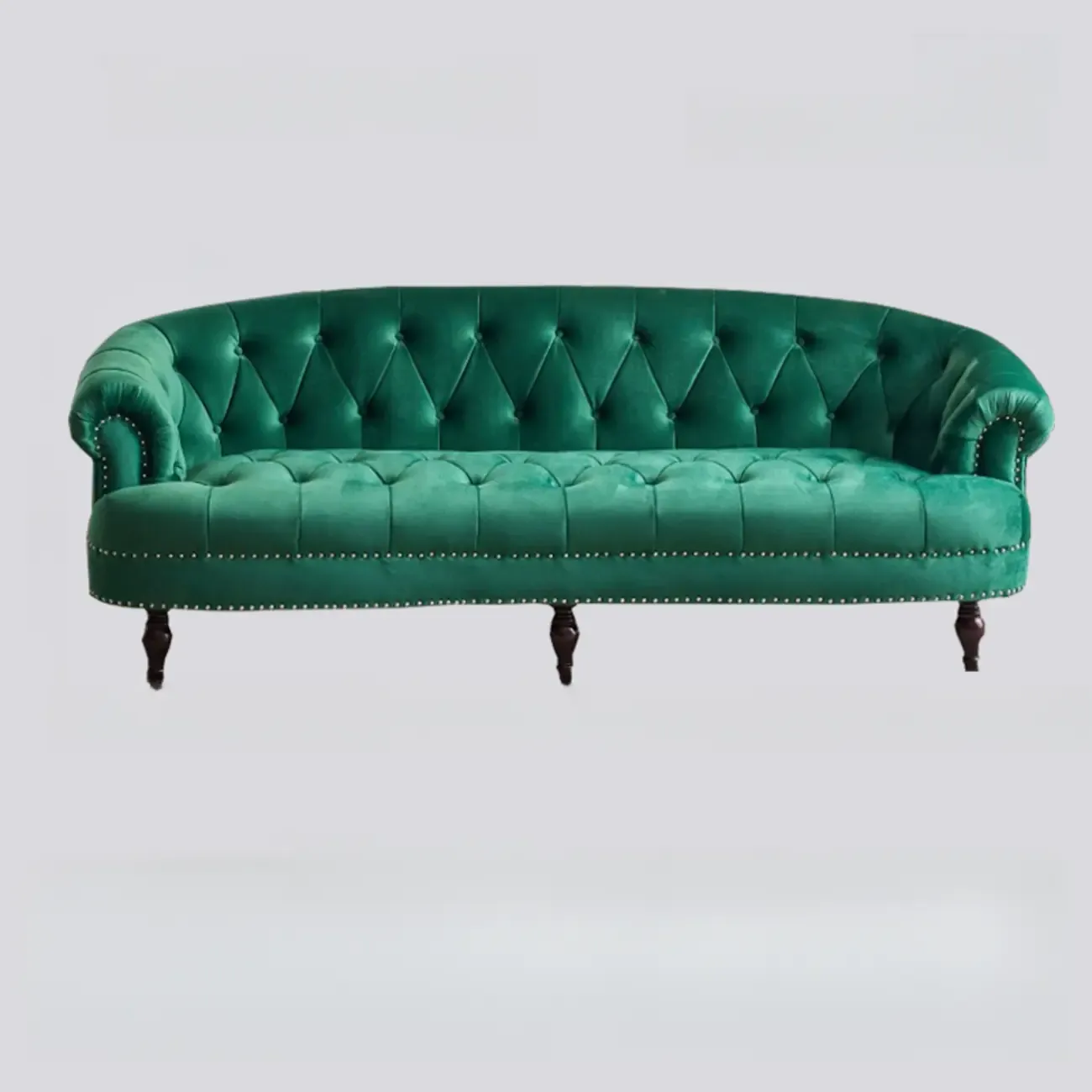 81.5" Classic Leather Flannel Loveseat 3 Seater Tuxedo Arm Sofa Image - 11
