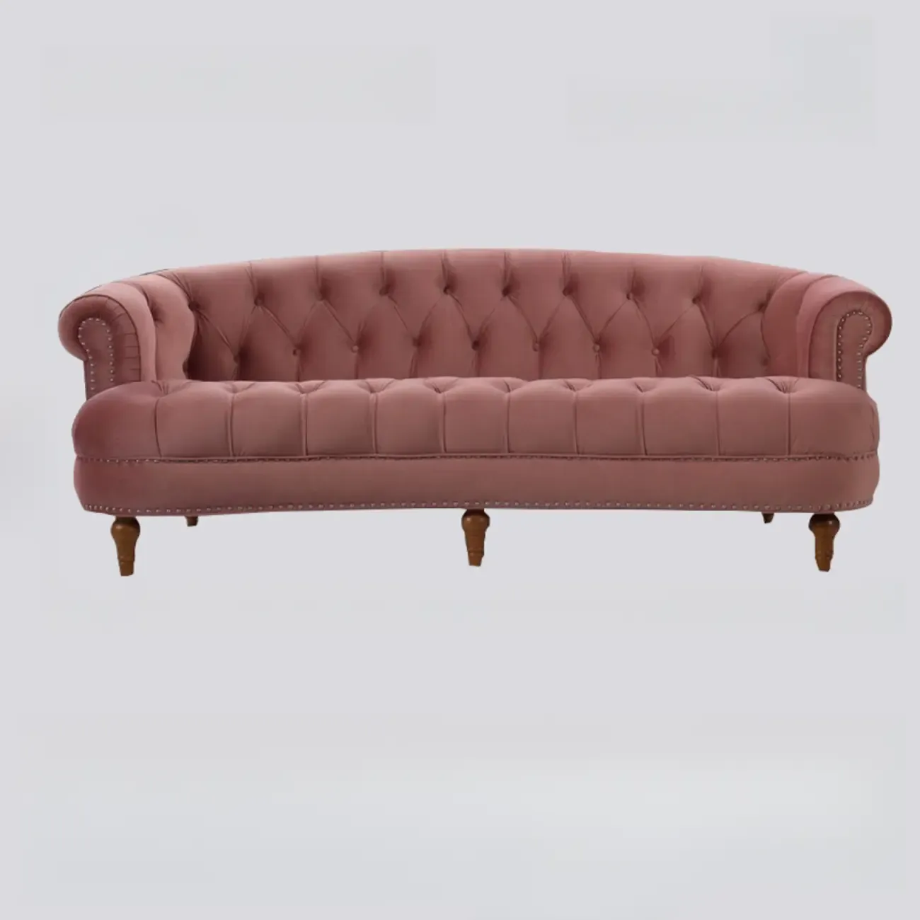 81.5" Classic Leather Flannel Loveseat 3 Seater Tuxedo Arm Sofa Image - 13