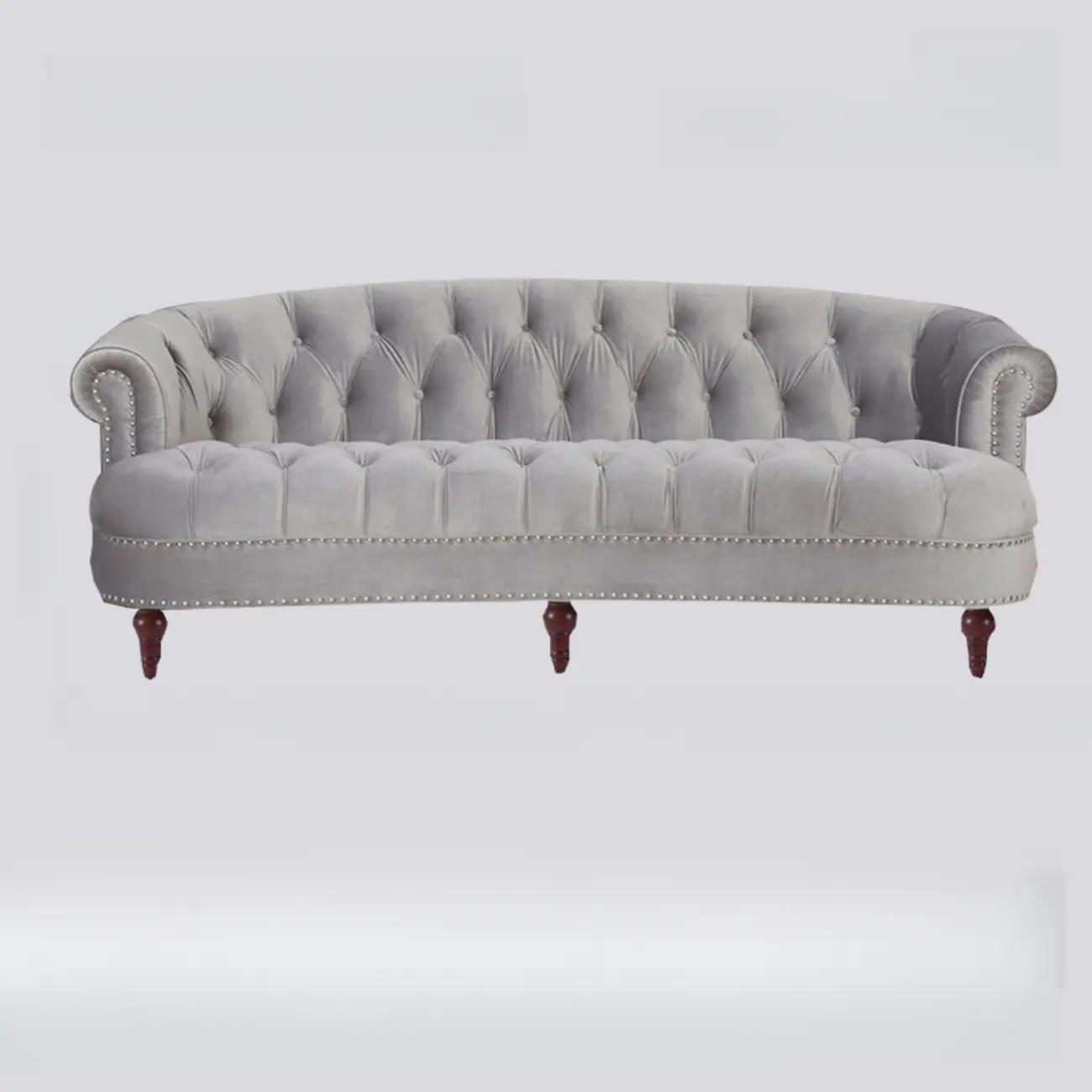 81.5" Classic Leather Flannel Loveseat 3 Seater Tuxedo Arm Sofa  Image - 15 | homeyfad