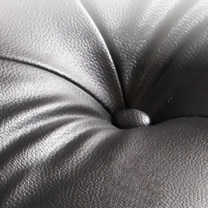 81.5" Classic Leather Flannel Loveseat 3 Seater Tuxedo Arm Sofa  Image - 18