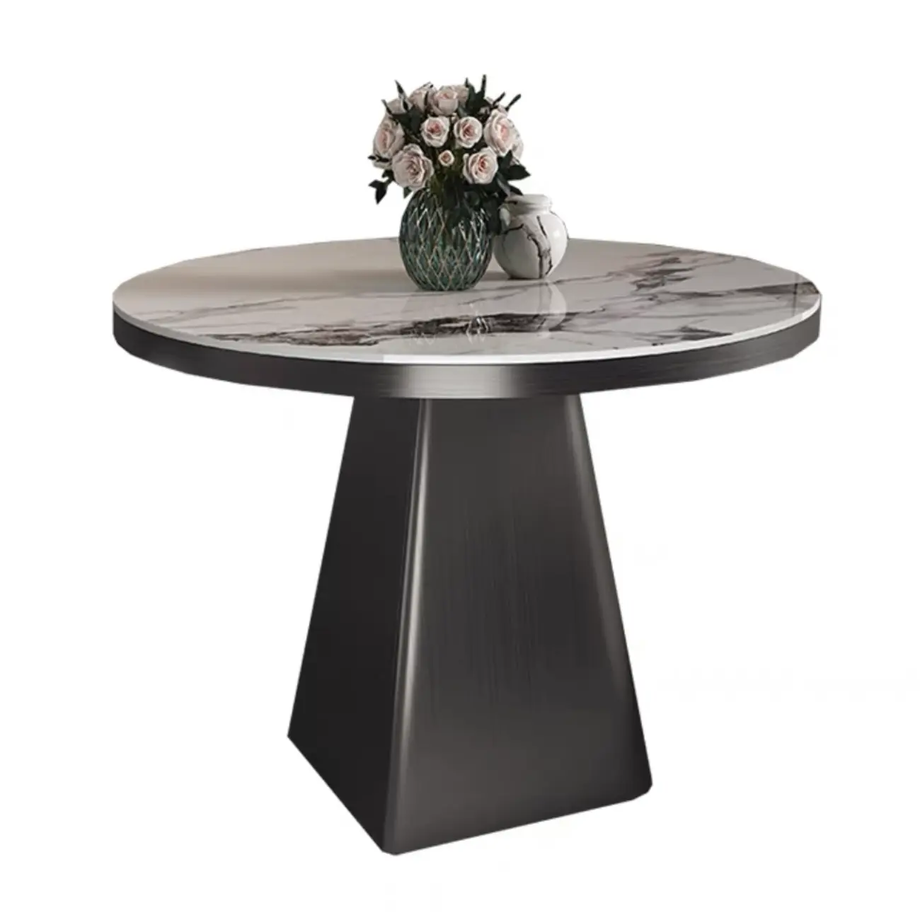 Black Square Sintered Stone Top End Table for Living Room Image - 8 | homeyfad