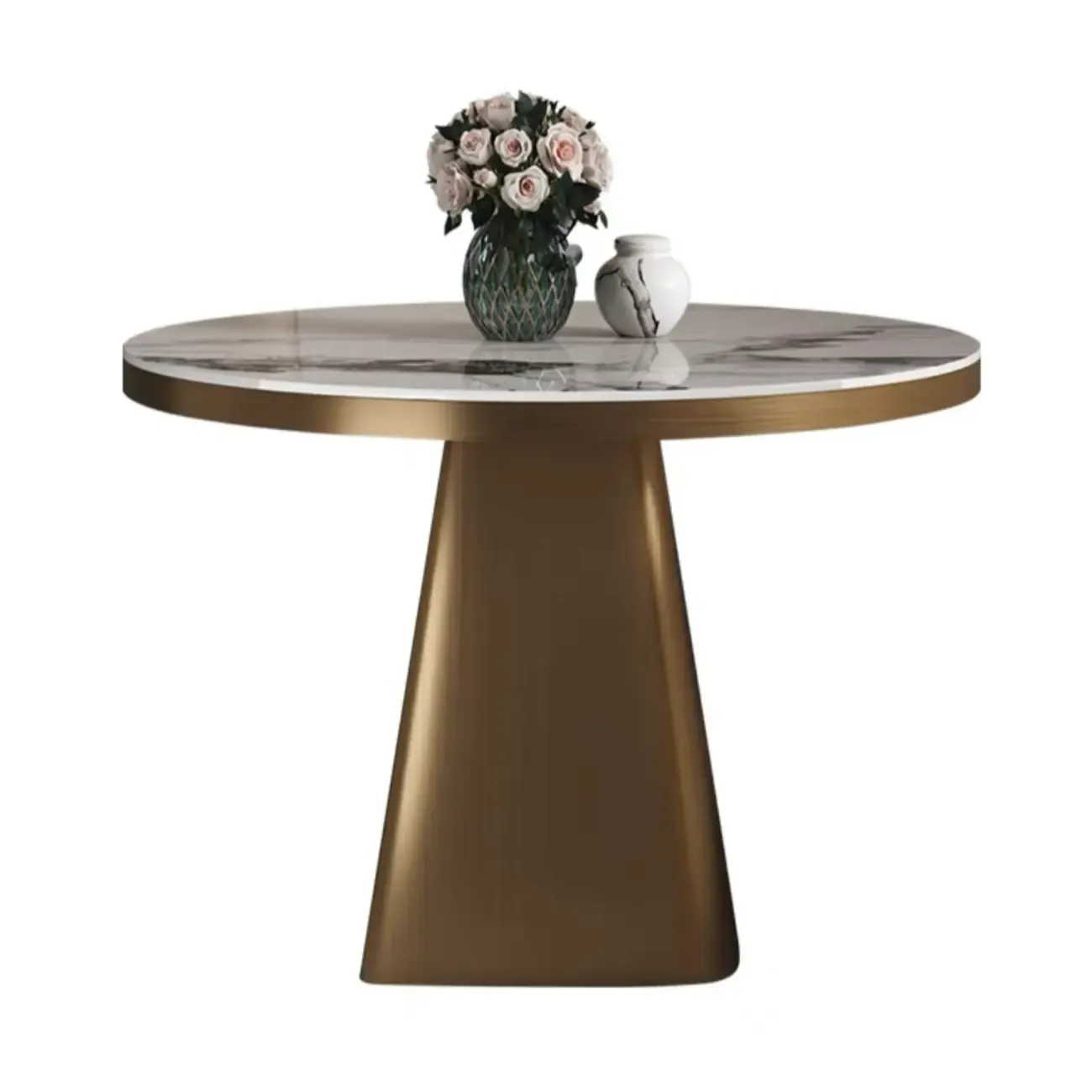 Black Square Sintered Stone Top End Table for Living Room Image - 13