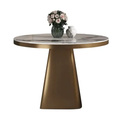 Black Square Sintered Stone Top End Table for Living Room Image - 13