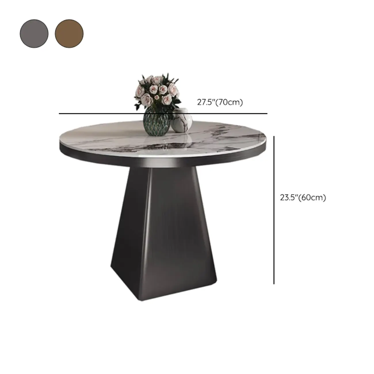 Black Square Sintered Stone Top End Table for Living Room Image - 16 | homeyfad