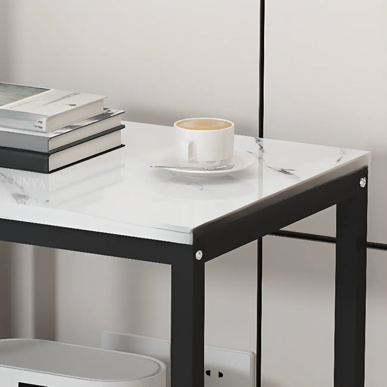 Modern Marble Sofa Side Table Image - 6