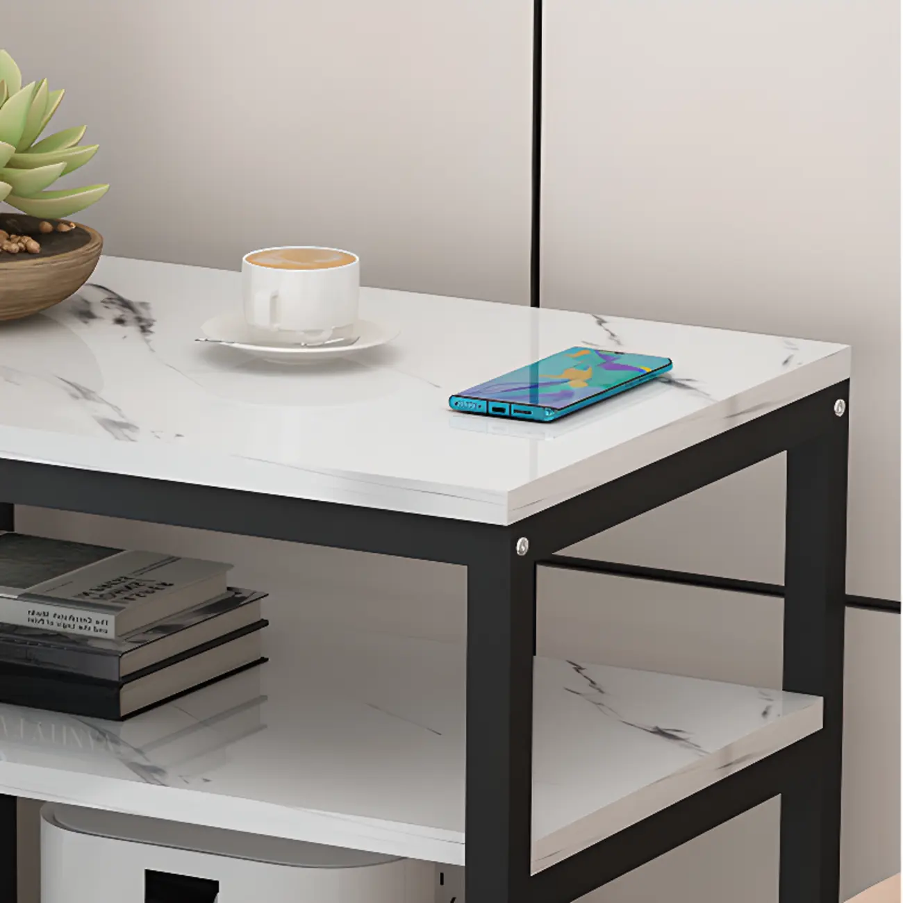 Modern Marble Sofa Side Table Image - 8 | homeyfad