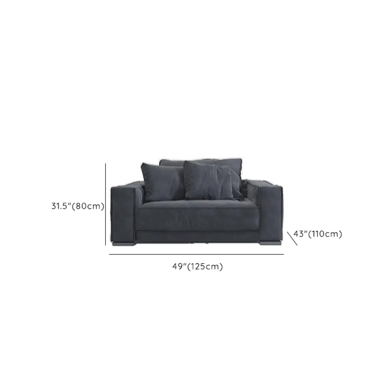 Modern Grey Nappa Sectional Sofa with Pillows for Living Room Image - 25 | homeyfad