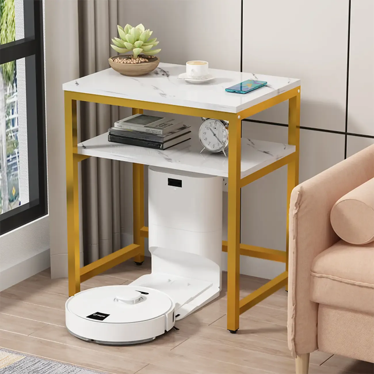 Modern Marble Sofa Side Table Image - 14