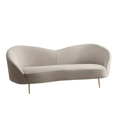 Glam Flannel Single 3 Seater Sofa in Multiple Colors Image - 7