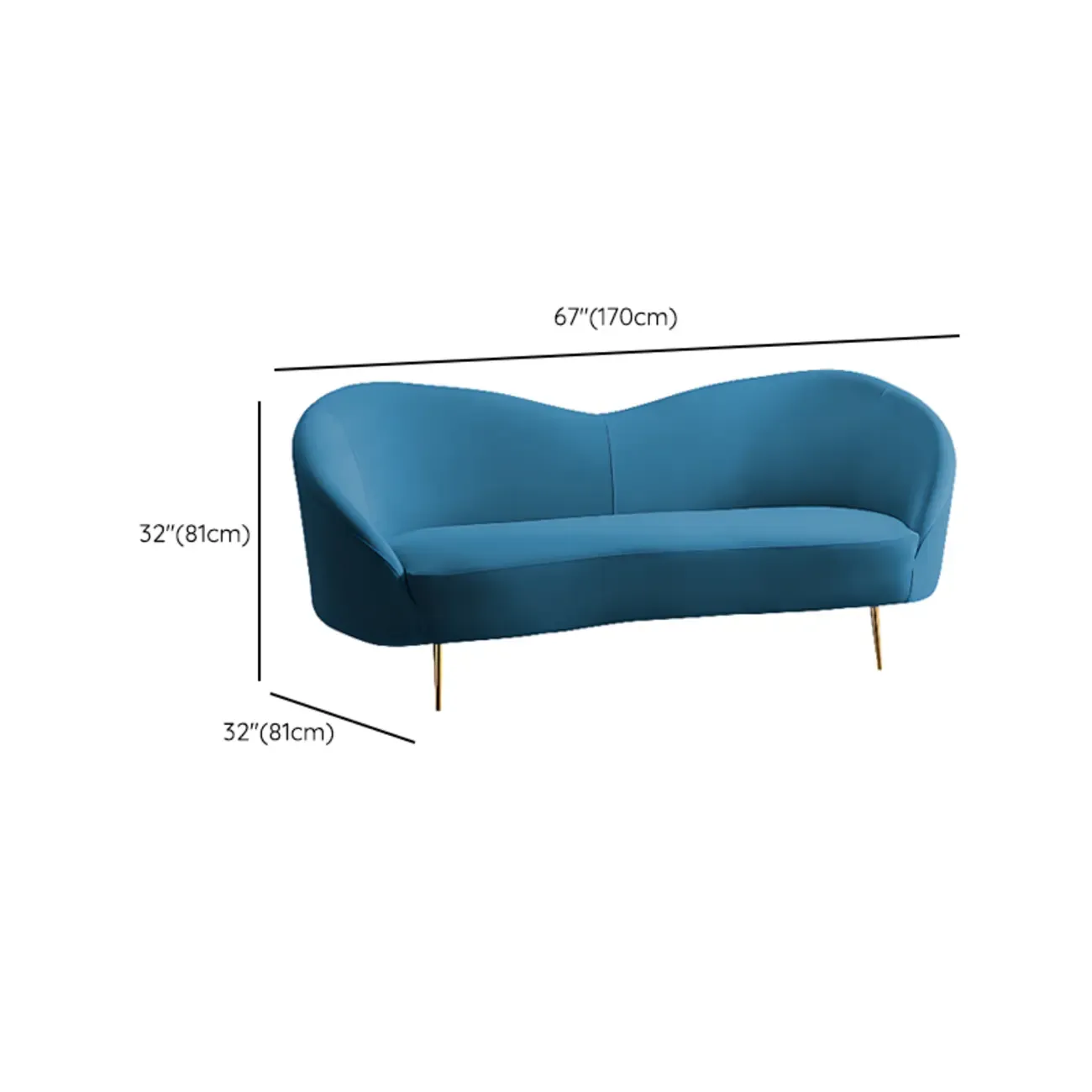Glam Flannel Single 3 Seater Sofa in Multiple Colors Image - 13