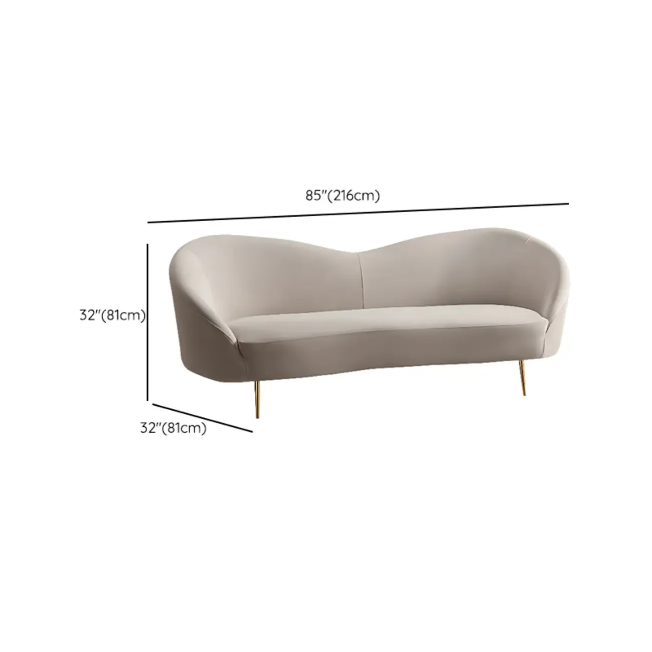 Glam Flannel Single 3 Seater Sofa in Multiple Colors Image - 14