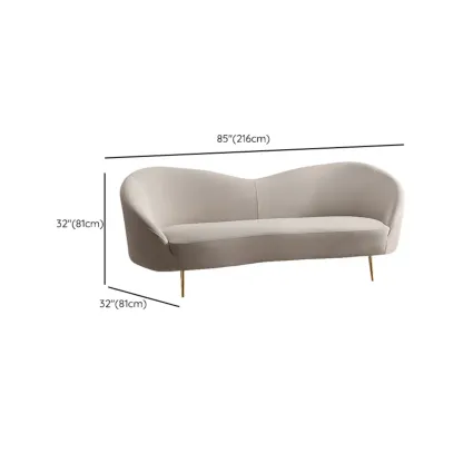 Glam Flannel Single 3 Seater Sofa in Multiple Colors Image - 14