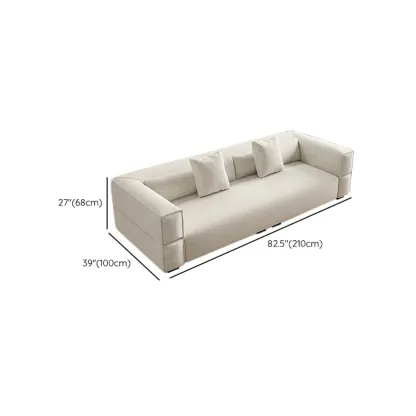 110" L Modern Sherpa Upholstered Tuxedo Sofa for Home Image - 15
