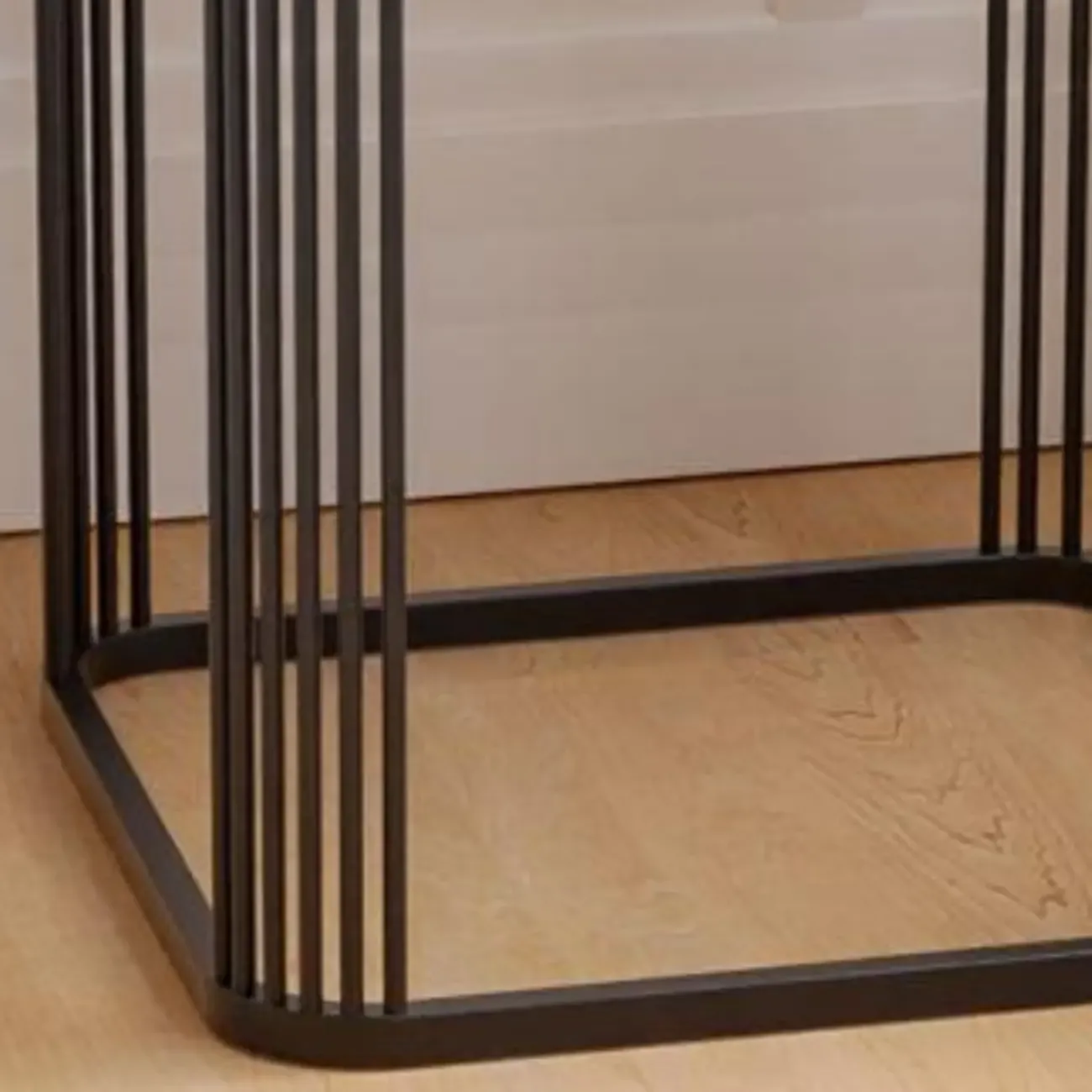 Glam Square Metal & Marble End Table for Living Room Image - 6