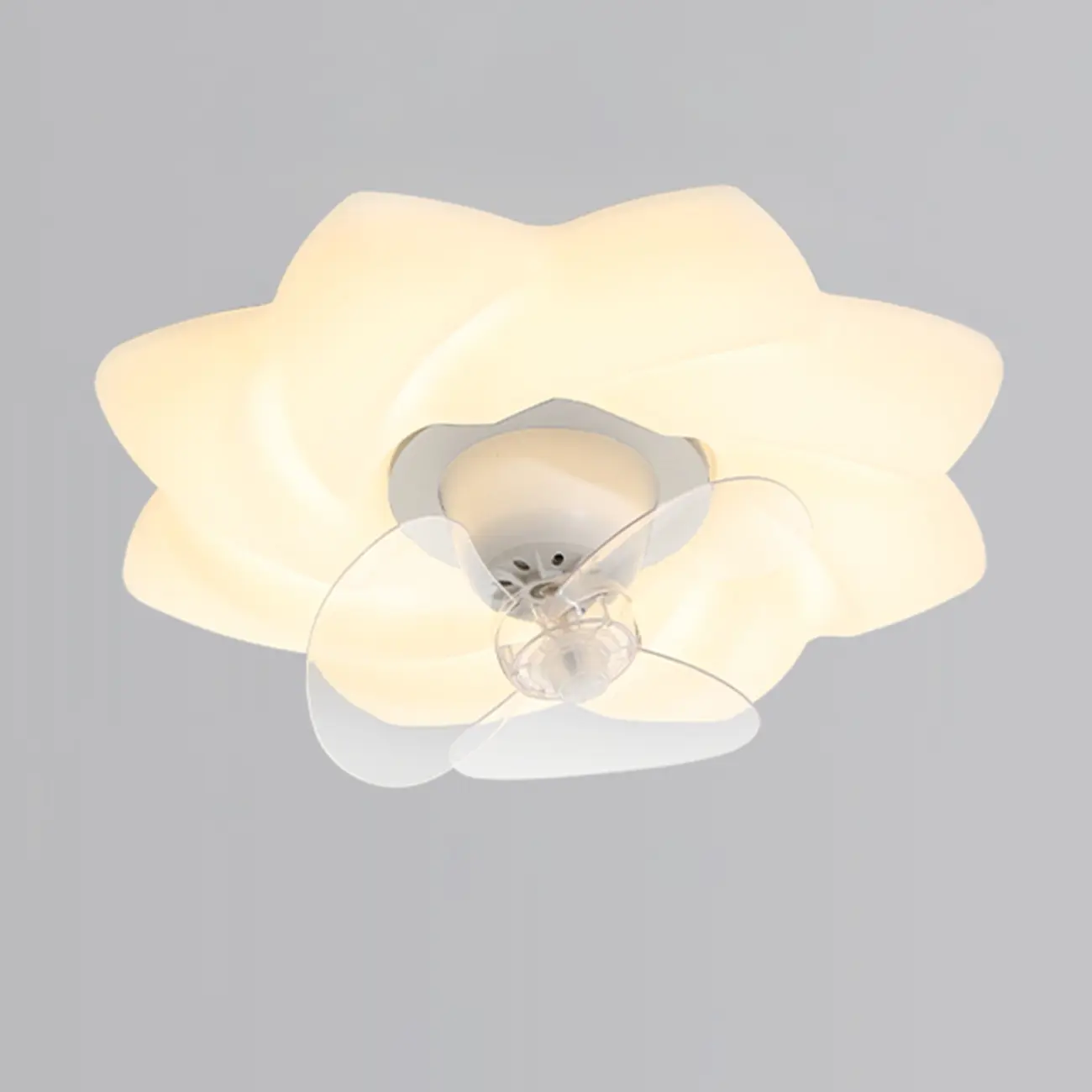 Smart 3-Blade Flower Flushmount Ceiling Fan with Lights Image - 2 | homeyfad