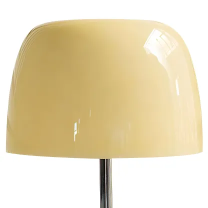 Yellow Glass Shade Metal Tripod Table Lamp for Living Room Image - 4