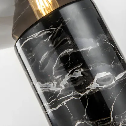 Modern Smoke Grey Glass Dome Table Lamp for Living Room Image - 10