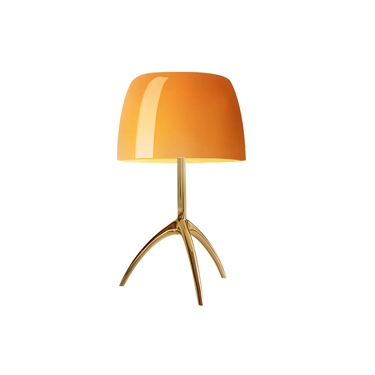 Yellow Glass Shade Metal Tripod Table Lamp for Living Room Image - 7 | homeyfad