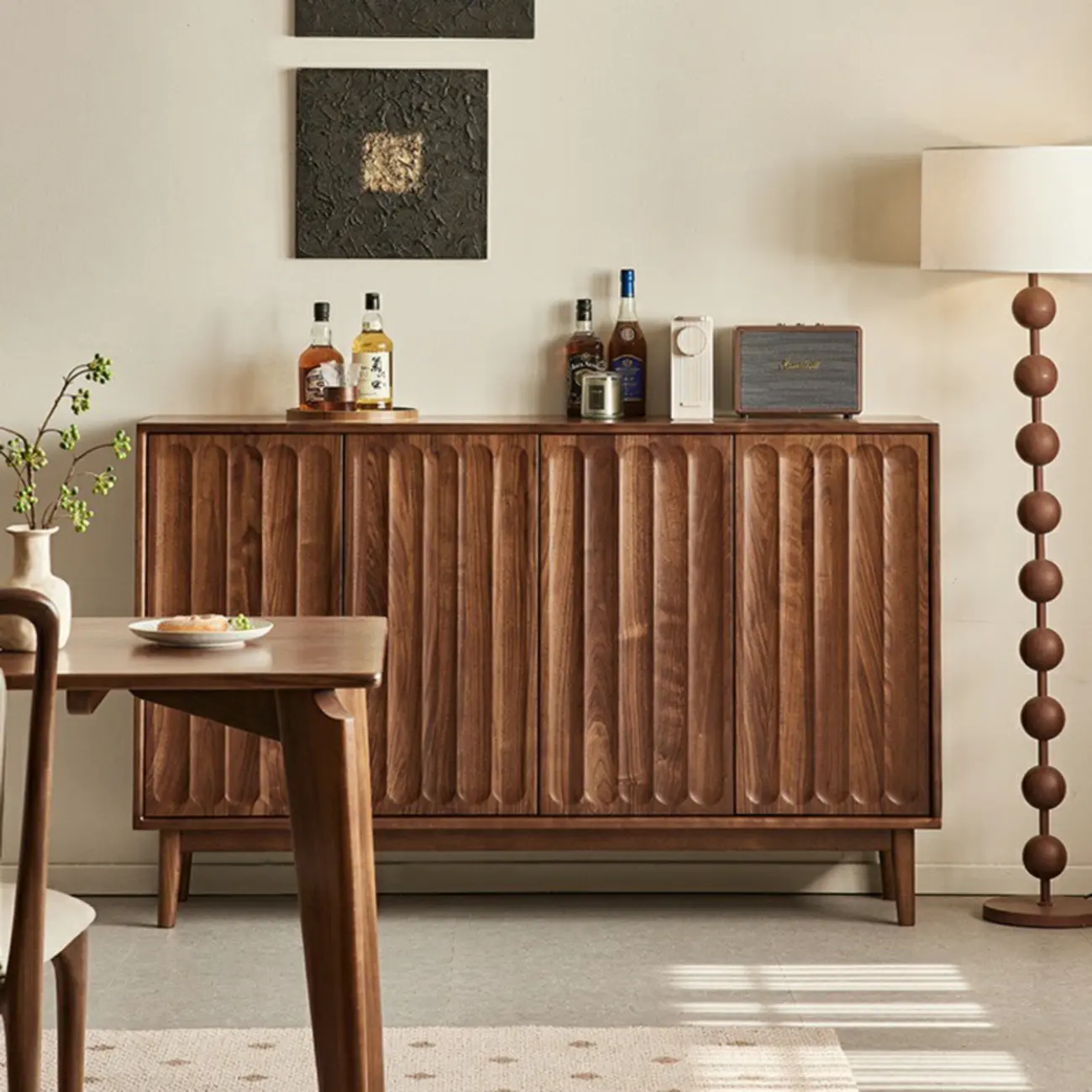 Scandinavian Pine Wood Accent Cabinet in Free-standing Image - 2 | homeyfad