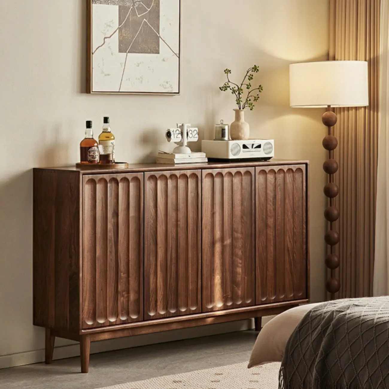 Scandinavian Pine Wood Accent Cabinet in Free-standing Image - 3 | homeyfad