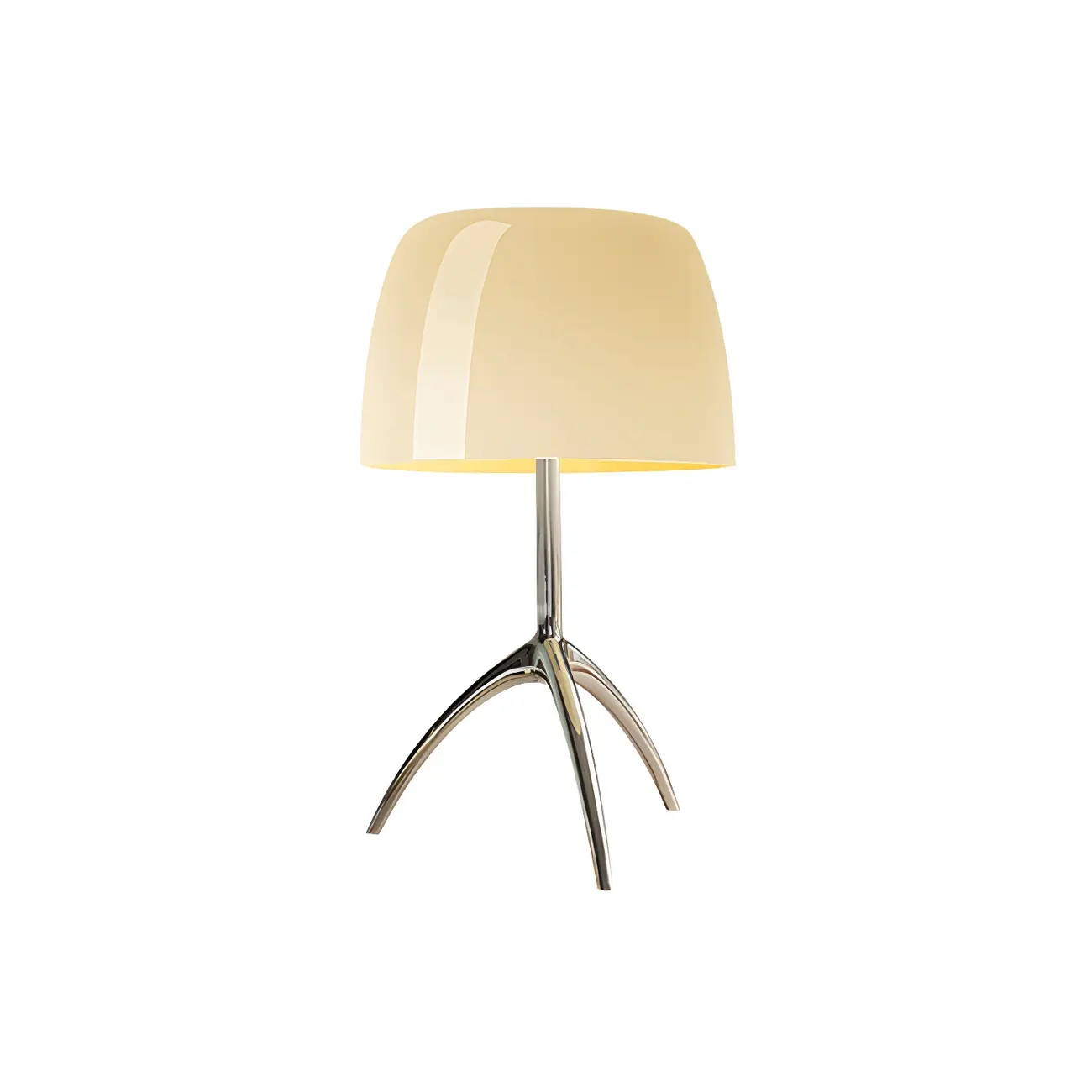 Yellow Glass Shade Metal Tripod Table Lamp for Living Room Image - 9 | homeyfad
