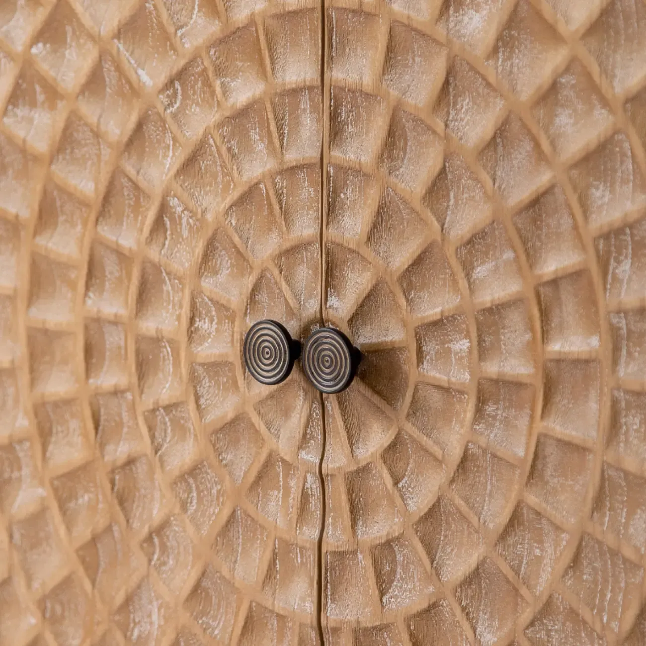 Rustic Accent Cabinet for Sitting Room with Natural Finish Image - 11