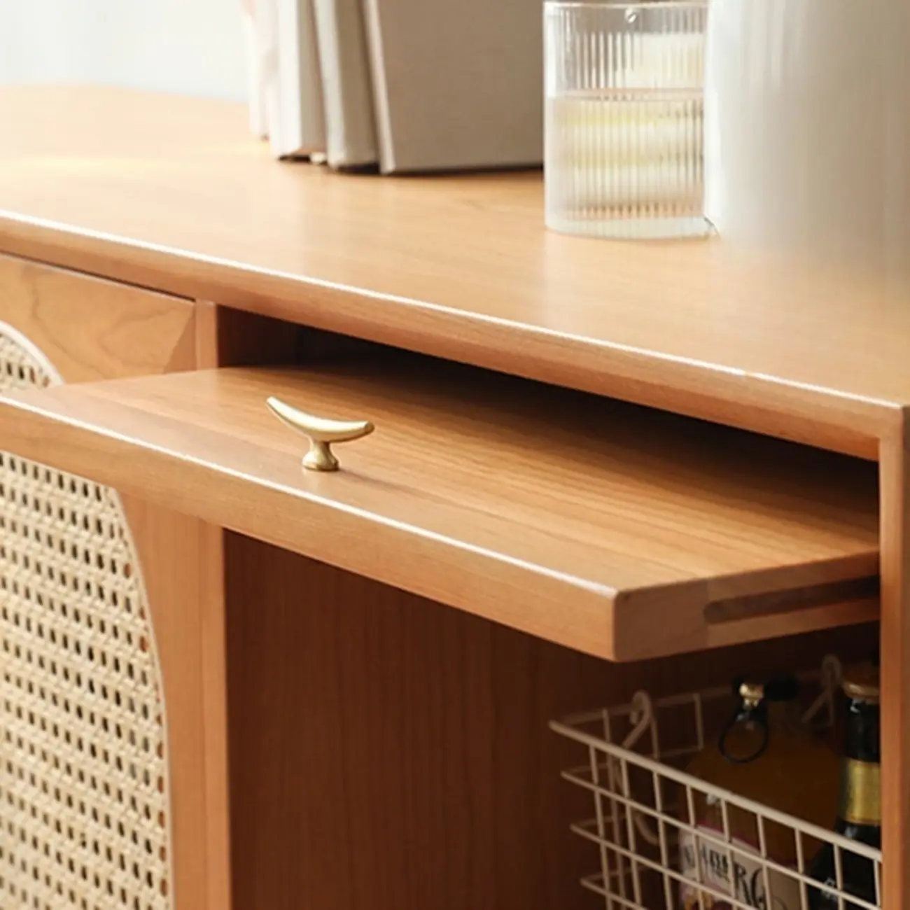 Scandinavian Wooden Sideboard with Storage for Living Room Image - 9 | homeyfad