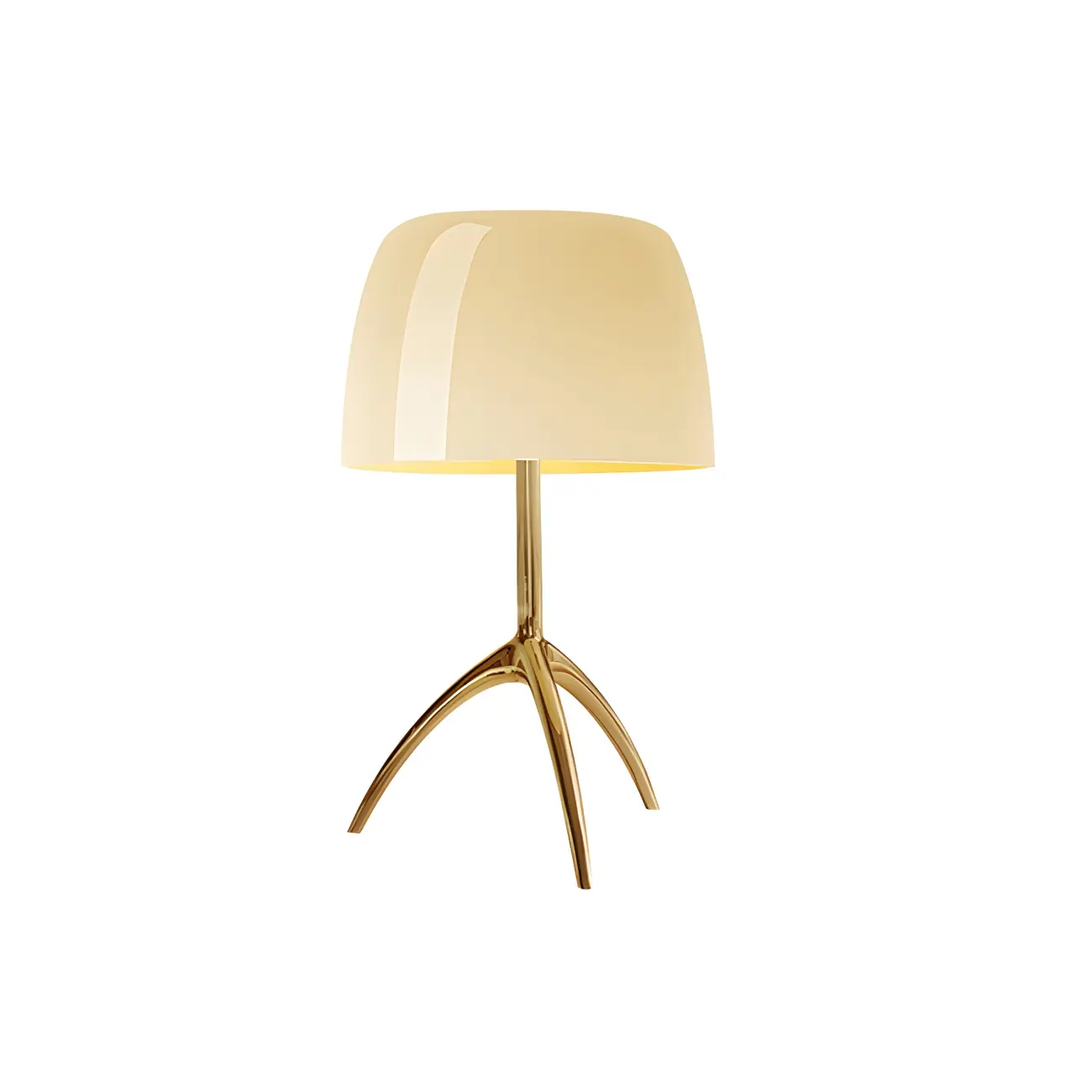 Yellow Glass Shade Metal Tripod Table Lamp for Living Room Image - 10 | homeyfad