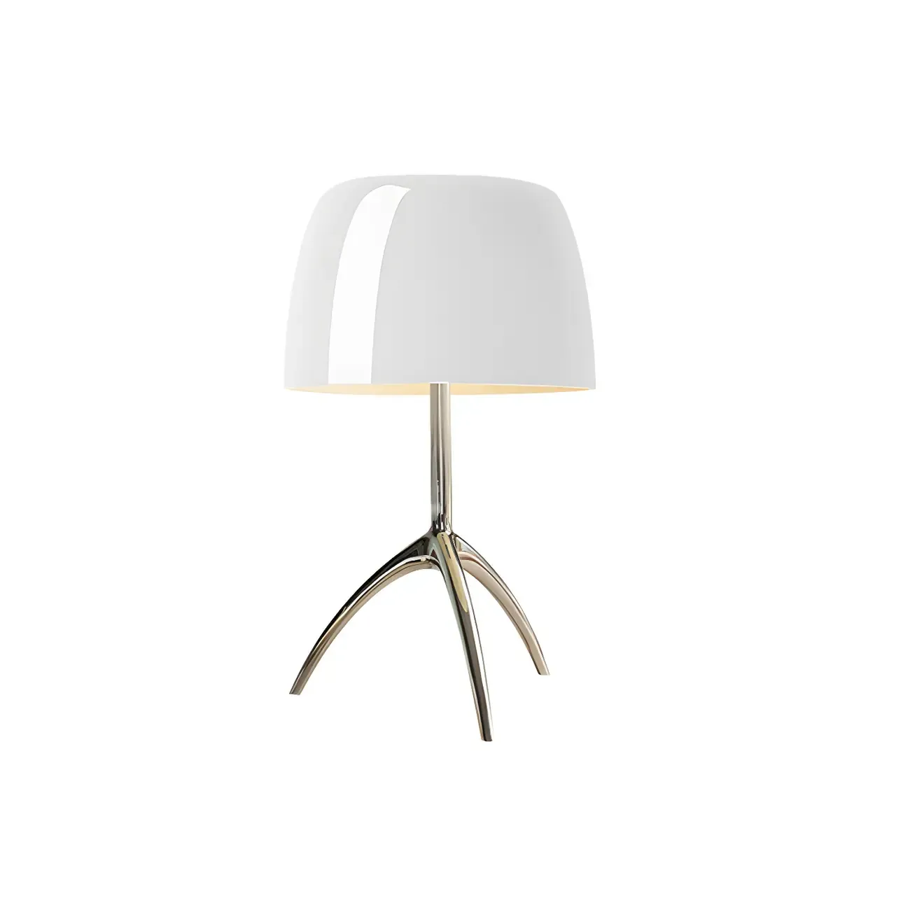 Yellow Glass Shade Metal Tripod Table Lamp for Living Room - HomeyFad
