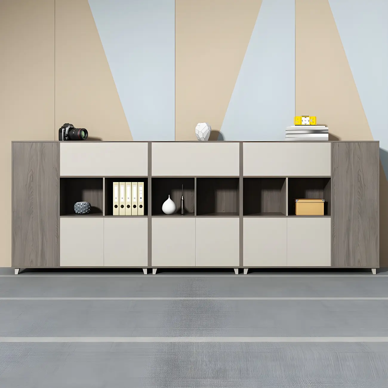 Durable Medium Wood Filing Cabinet with Shelves for Office Use Image - 1 | homeyfad