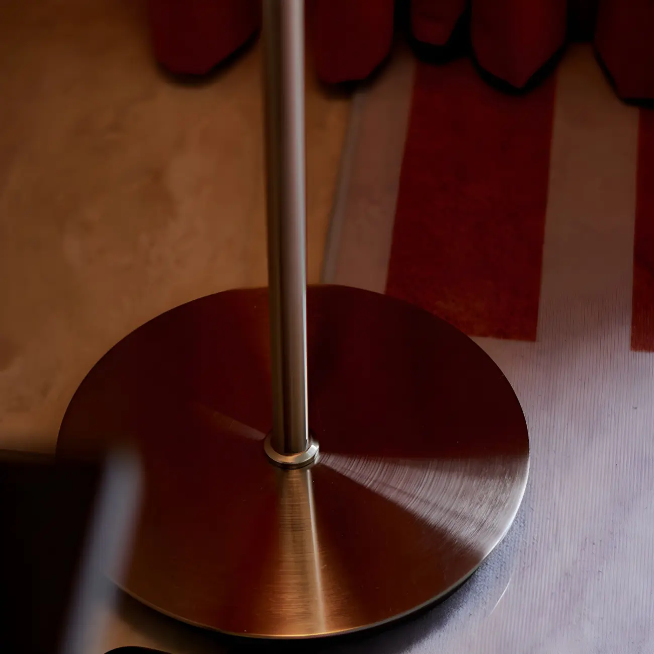 Caramel Gradient Glass Dome Table Lamp Stainless Steel Base Image - 11 | homeyfad