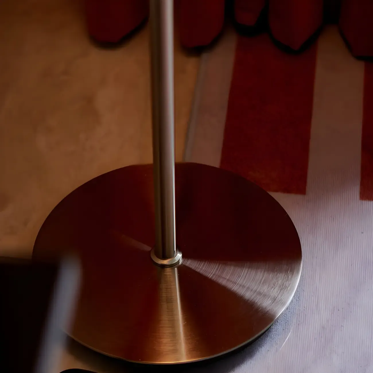 Caramel Gradient Glass Dome Table Lamp Stainless Steel Base Image - 11