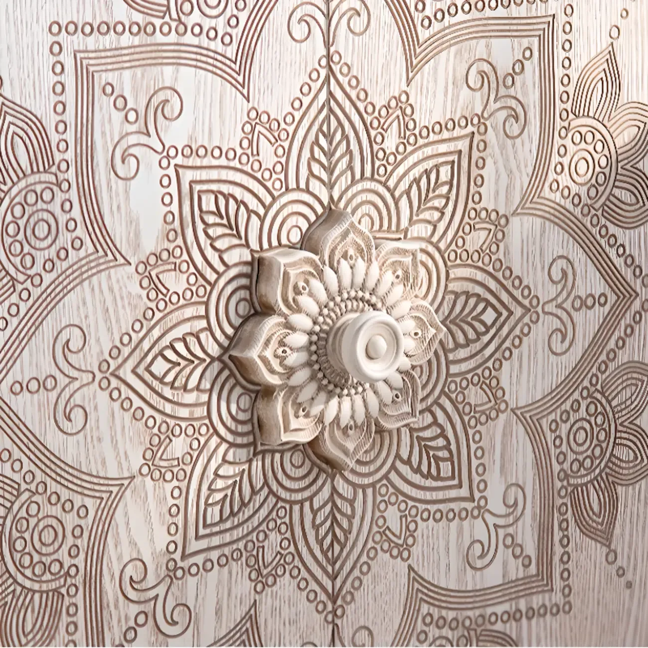 Rustic Freestanding Accent Cabinet for Living Room Decor Image - 11