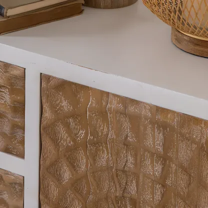 Rustic Accent Cabinet for Sitting Room with Natural Finish Image - 12